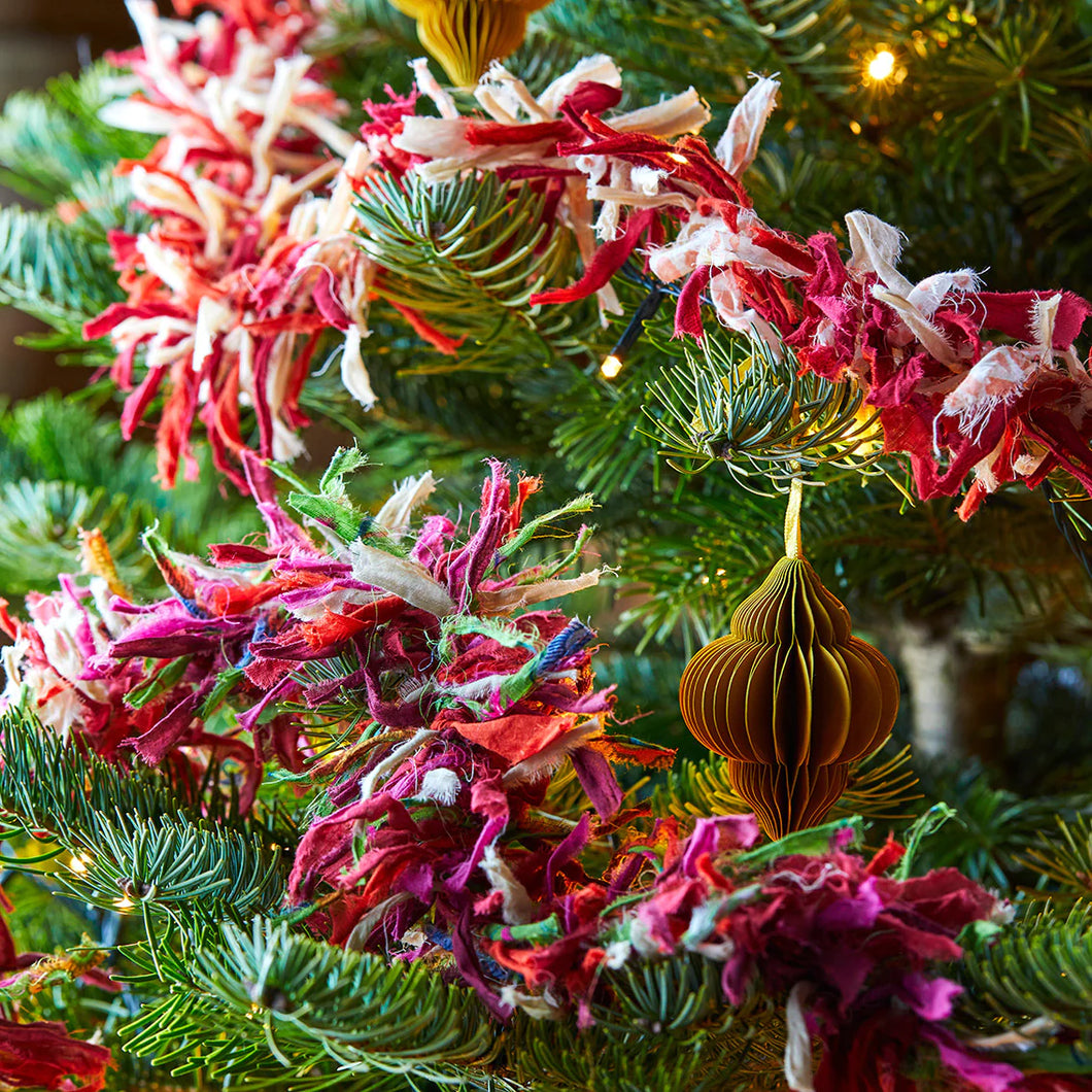 Multi-coloured Upcycled Cotton Fabric Tinsel