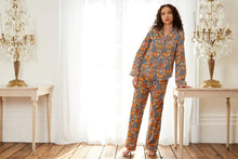 Load image into Gallery viewer, Womens Traditional Cotton Pyjama Set, Grey Untamed Cheetah Print
