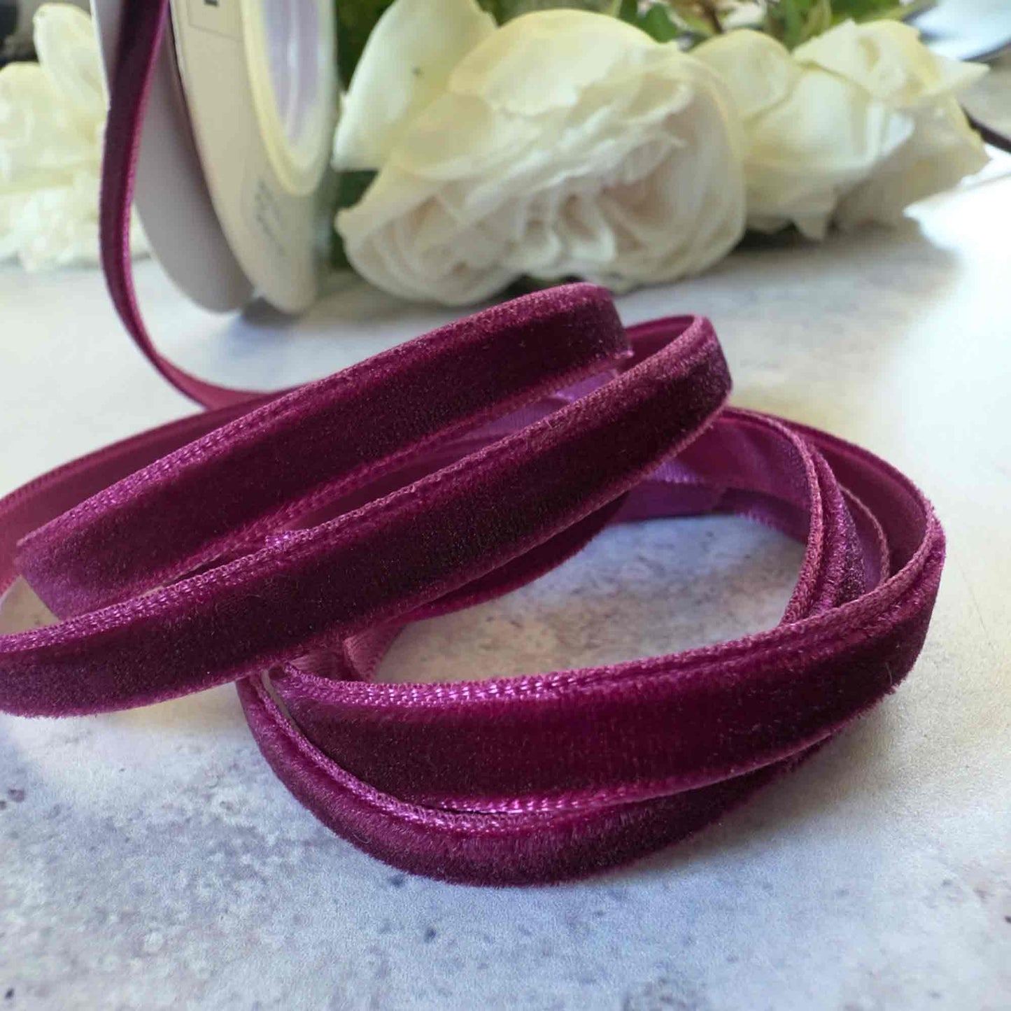 Bordeaux Velvet Ribbon - 3 Meter Roll
