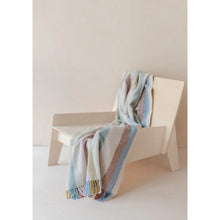 Load image into Gallery viewer, Recycled Wool Knee Blanket in Rainbow Stripe
