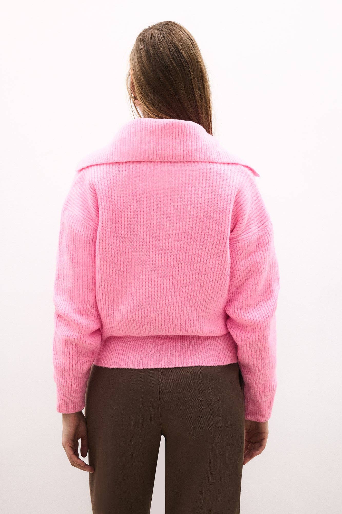 Buttoned Knit Sweater