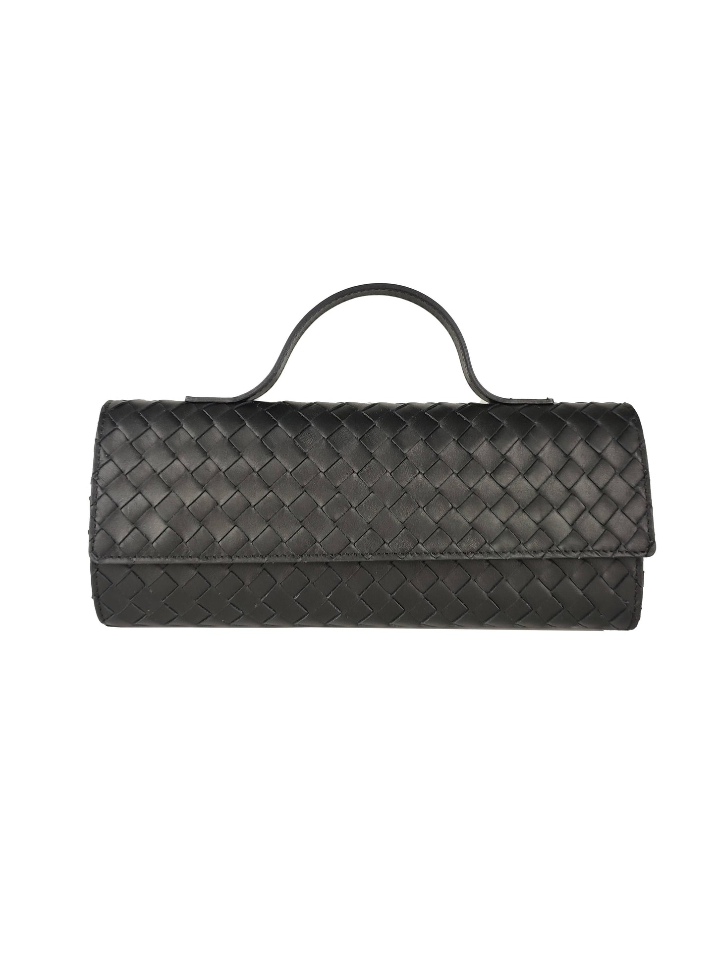 Woven leather bag