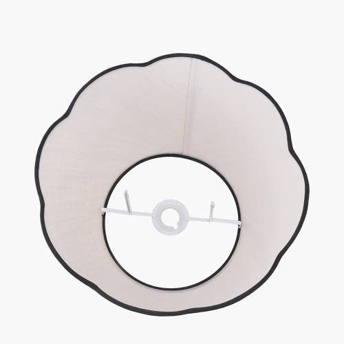Cream Jute Scalloped Edge Lampshade - 35cm