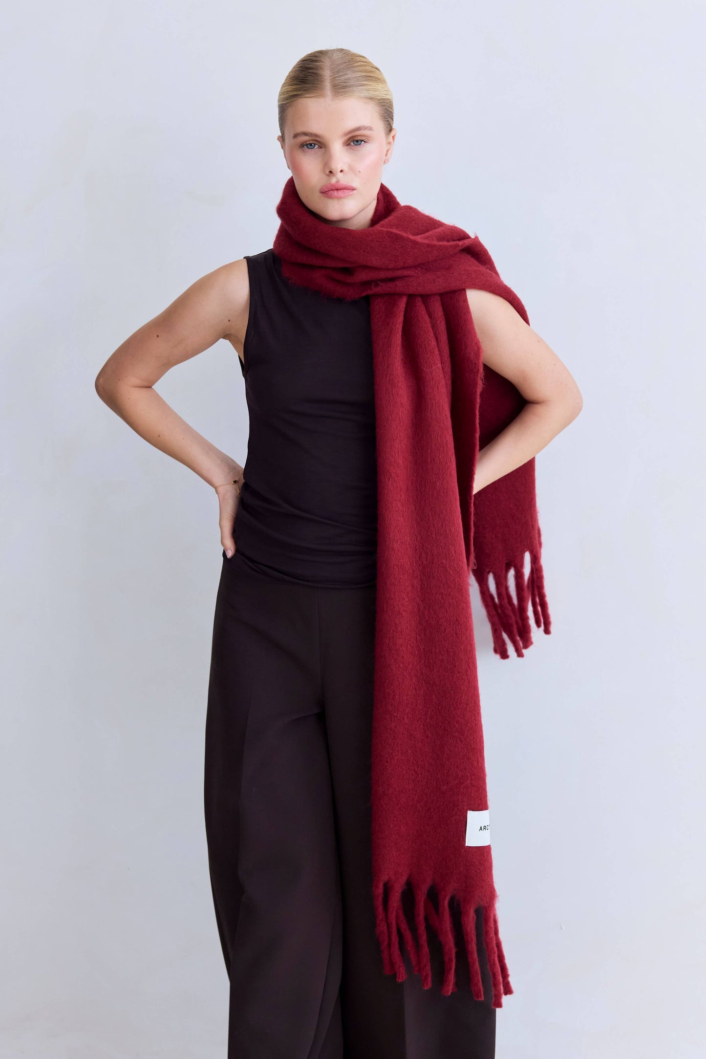 The Reykjavik Scarf - 100% Recycled - Burgundy