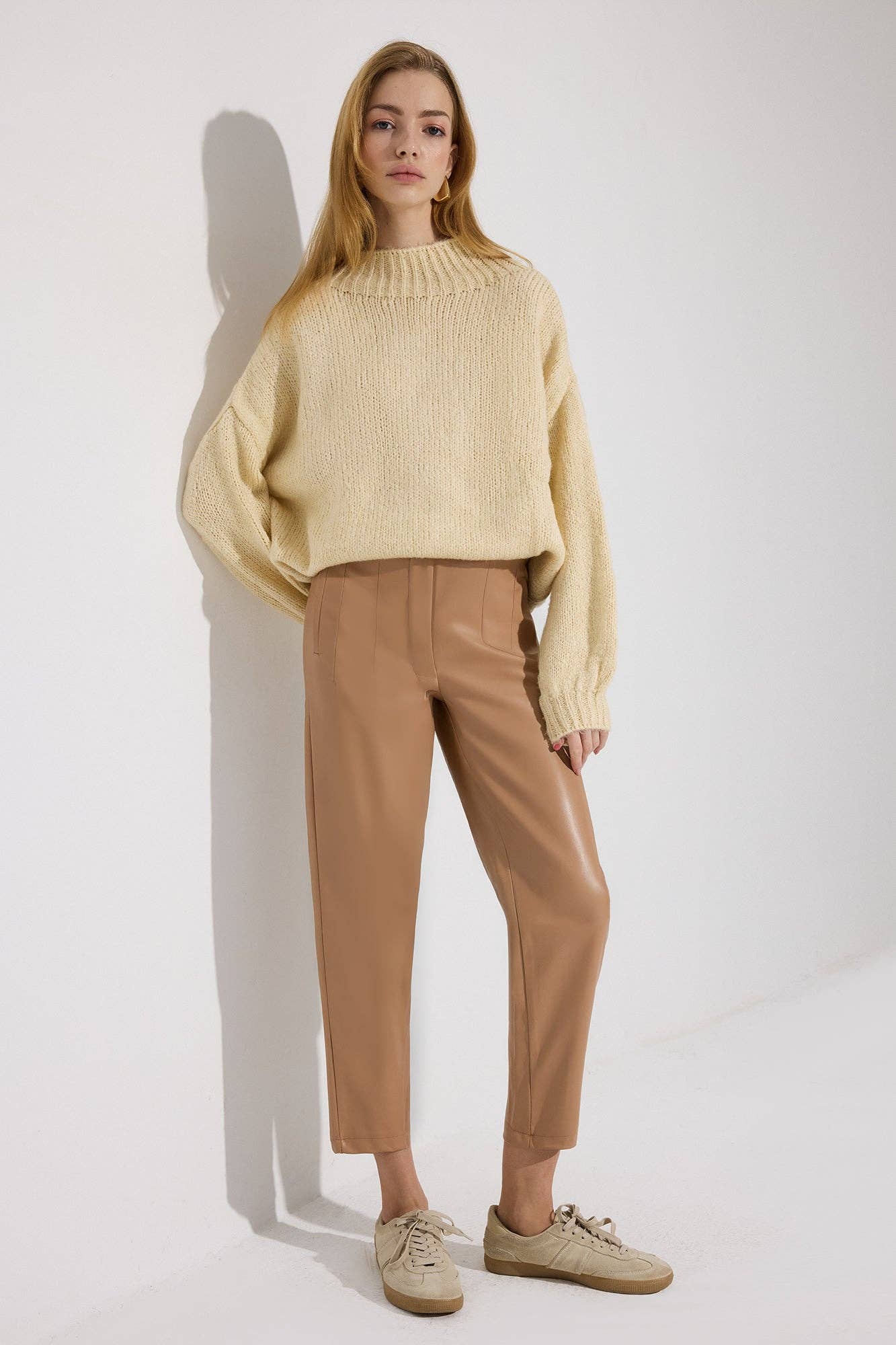 High Collar Balloon Sweater