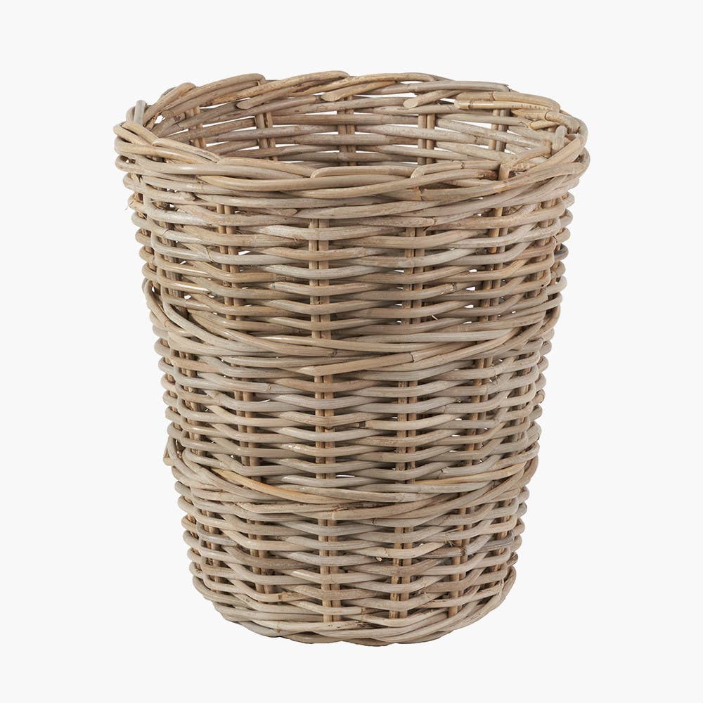 Kubu Rattan Round Waste Paper Bin