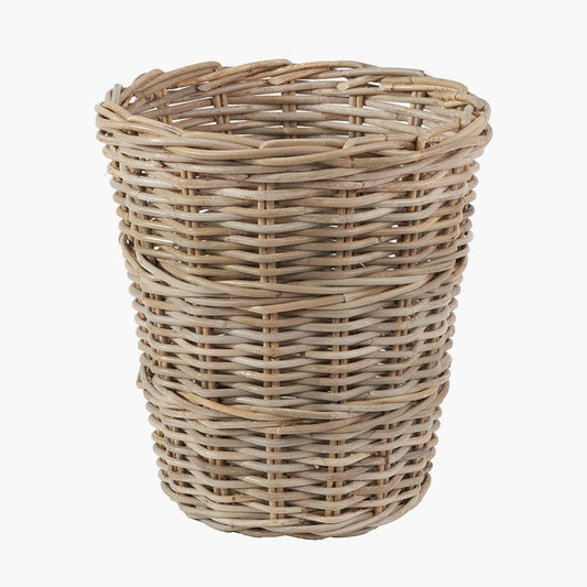 Kubu Rattan Round Waste Paper Bin