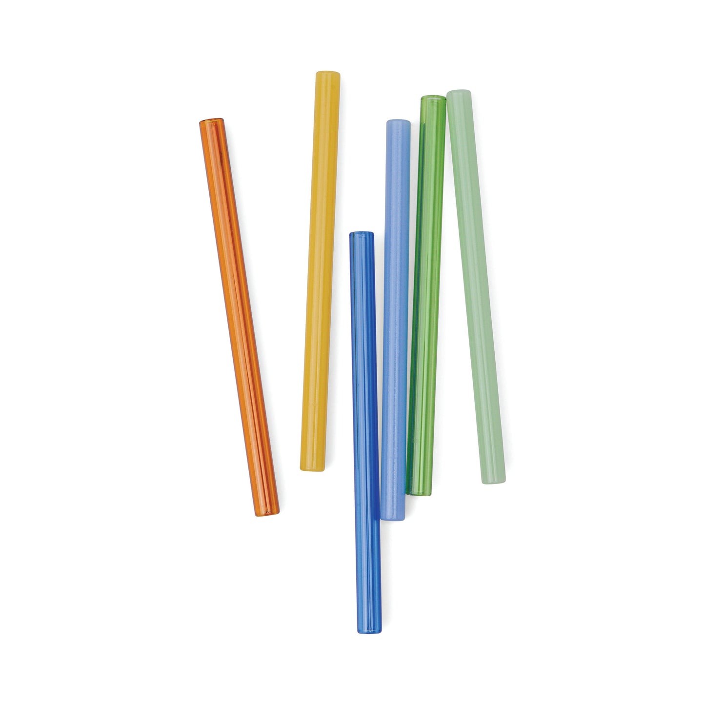 Here's How "The Whistler" Colored Glass Straws - Set of 6