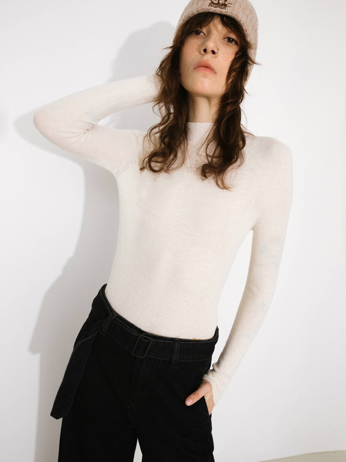 Merino Wool Turtleneck Knitwear Jumper