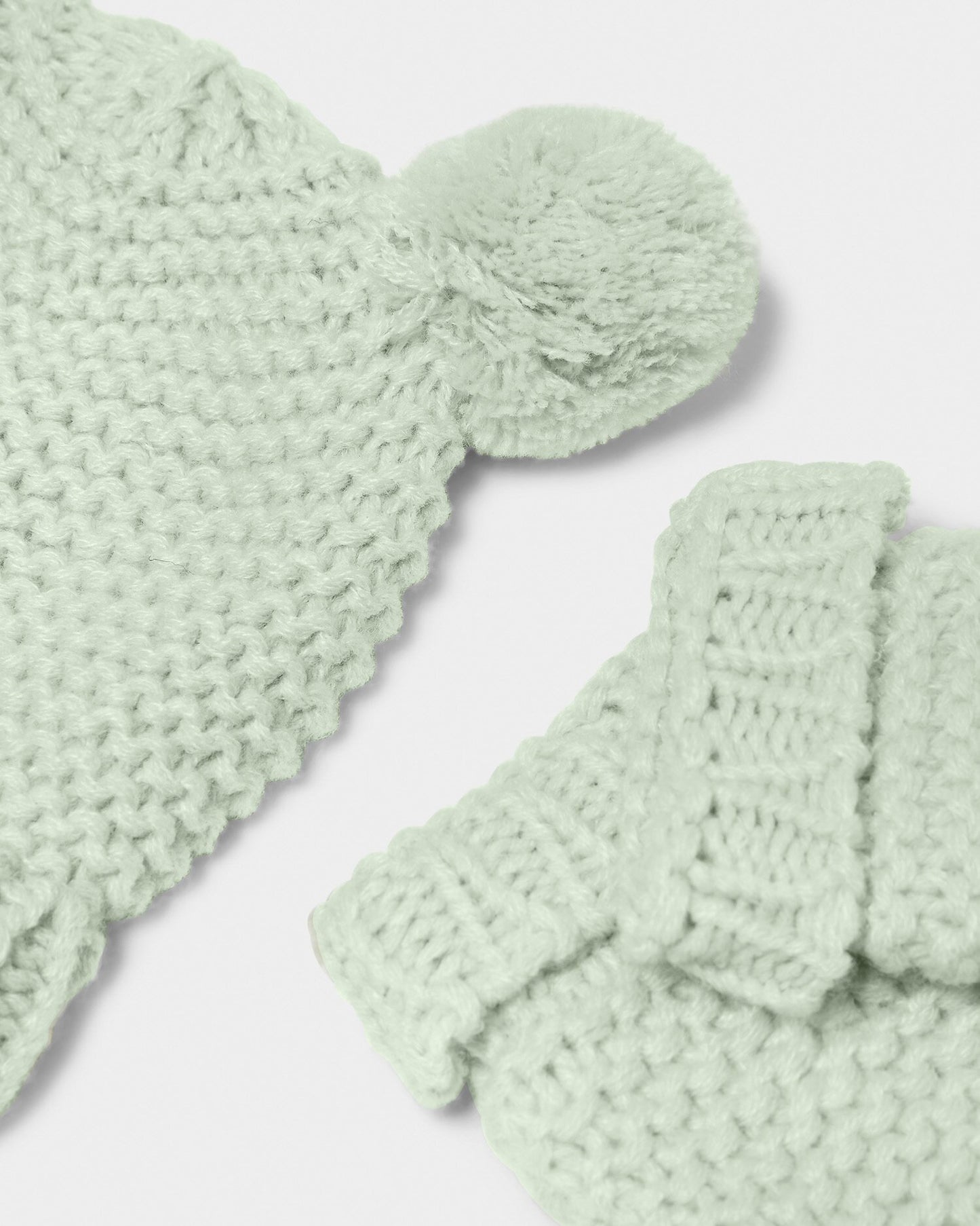Knitted Hat & Mittens Set