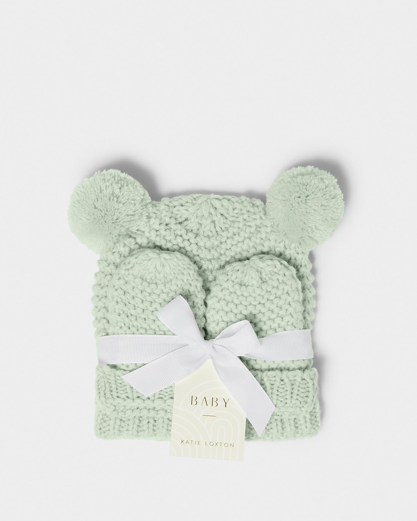 Knitted Hat & Mittens Set