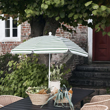 Load image into Gallery viewer, Beach/Garden Umbrella - Green/White Stripe - MarramTrading.com
