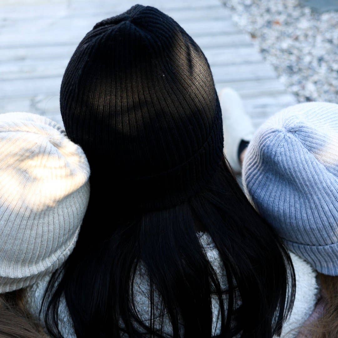 Beanie in merino wool - Dark Grey - MarramTrading.com