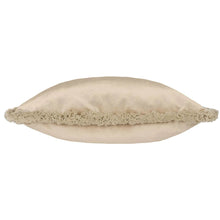 Load image into Gallery viewer, Beige Fringe Velvet Cushion - MarramTrading.com
