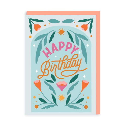 Birthday Floral Greeting Card - MarramTrading.com