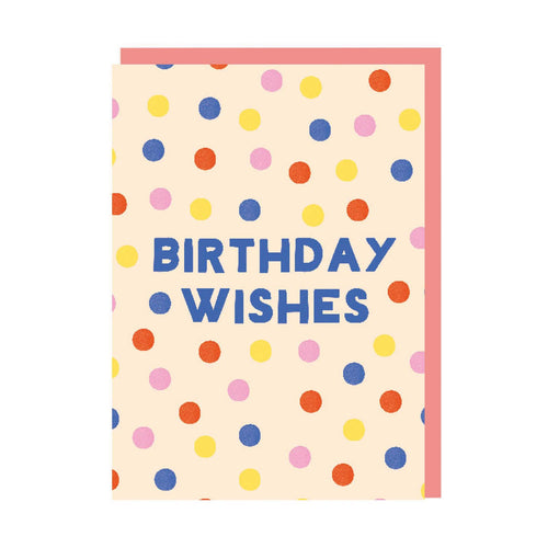 Birthday Wishes Polka Greeting Card - MarramTrading.com