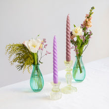 Load image into Gallery viewer, Boho Green Glass Candle Holder - MarramTrading.com
