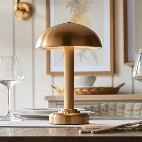Bridport Rechargeable Table Lamp Warm Brass - MarramTrading.com