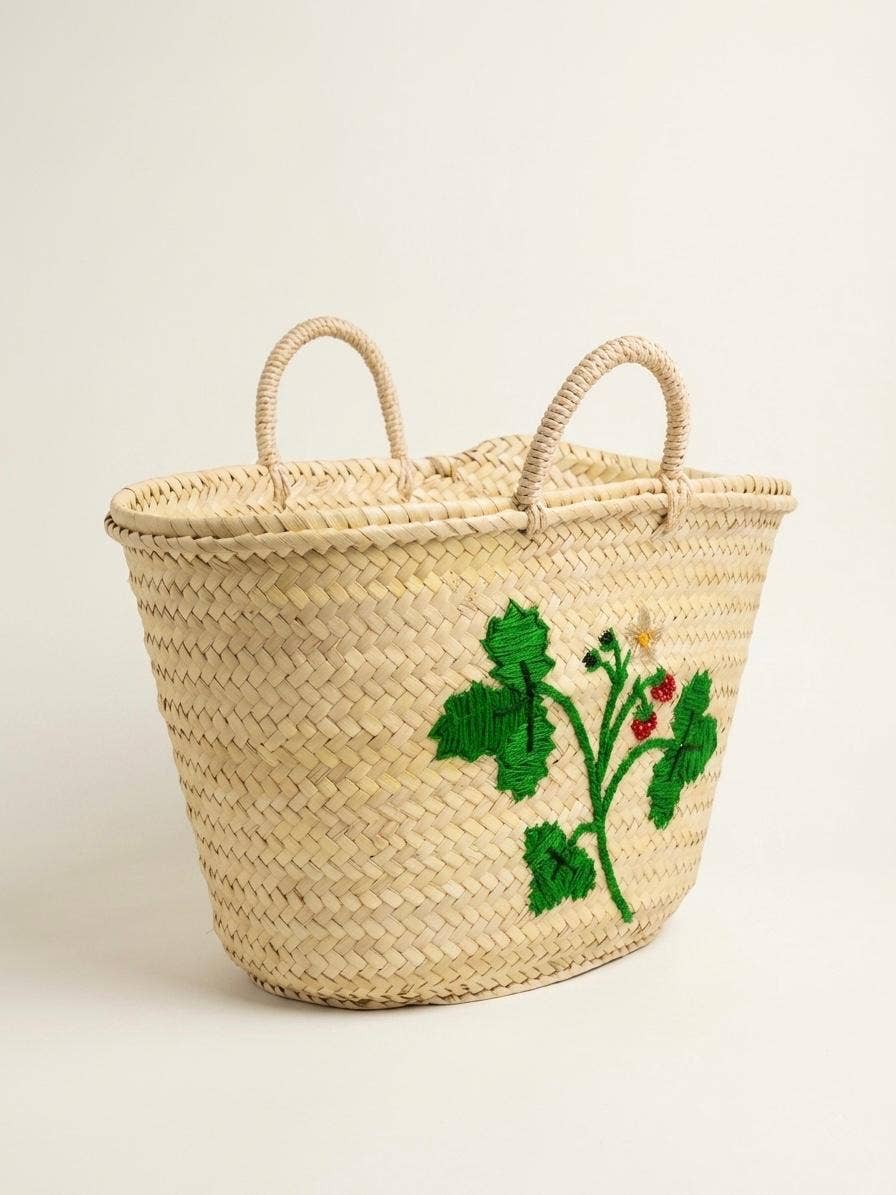 Wholesale Embroidered Moroccan Straw Tote