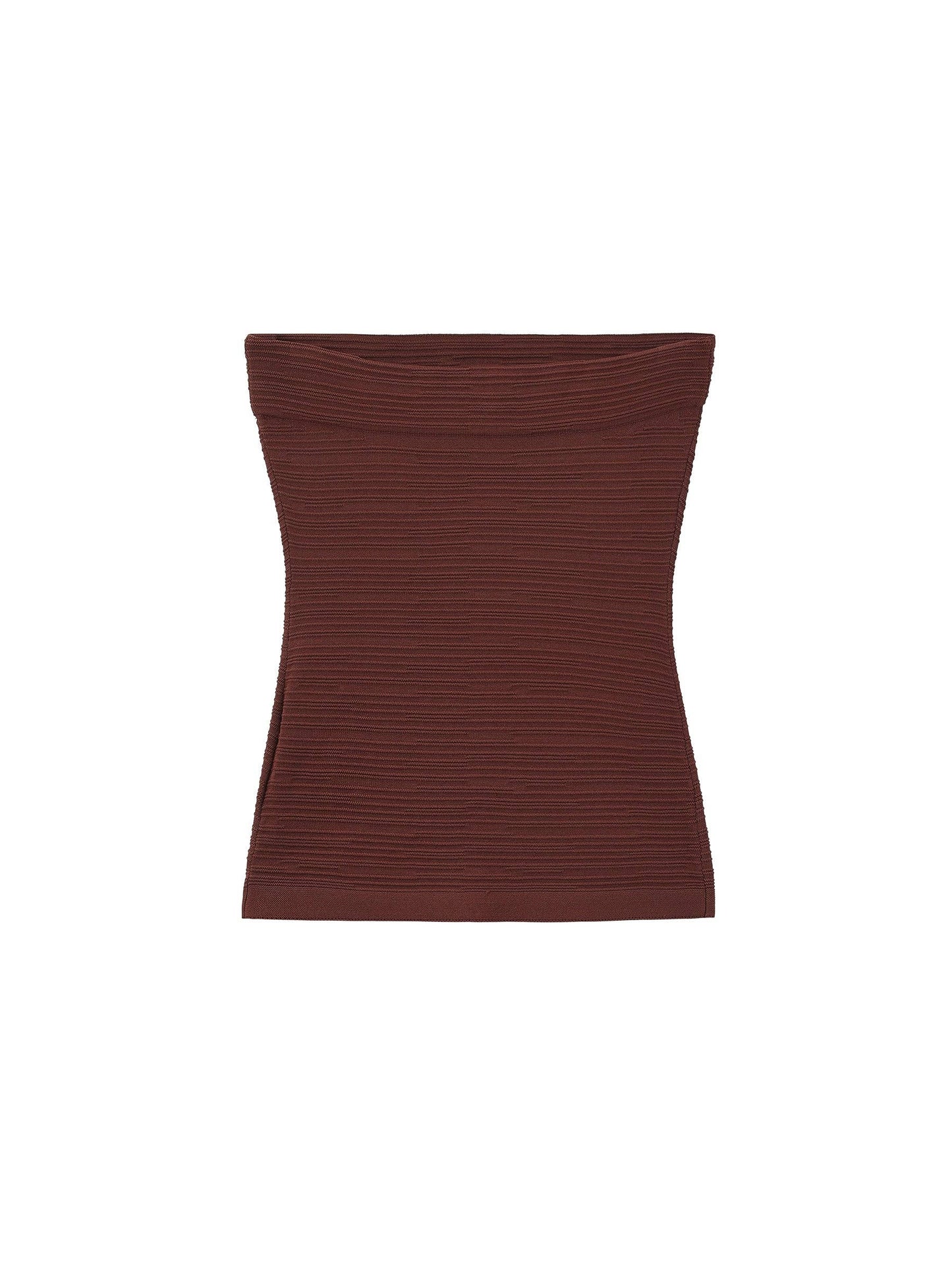 Sculpted Textured Fitted Knit Top
