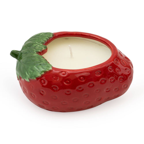 Ceramic Strawberry Candle - MarramTrading.com