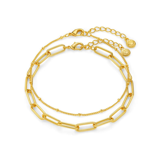 Chain Link & Satellite Bracelet Duo - MarramTrading.com