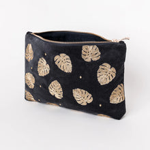 Load image into Gallery viewer, Gold Jungle Leaf Everyday Pouch
