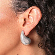 Load image into Gallery viewer, Chunky Teardrop Earrings Silver - MarramTrading.com
