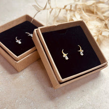Load image into Gallery viewer, Crescent Moon Droplet Studs - MarramTrading.com
