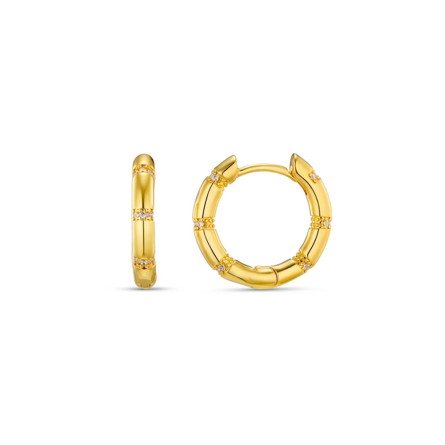 Crystal Set Hoop Earrings - MarramTrading.com