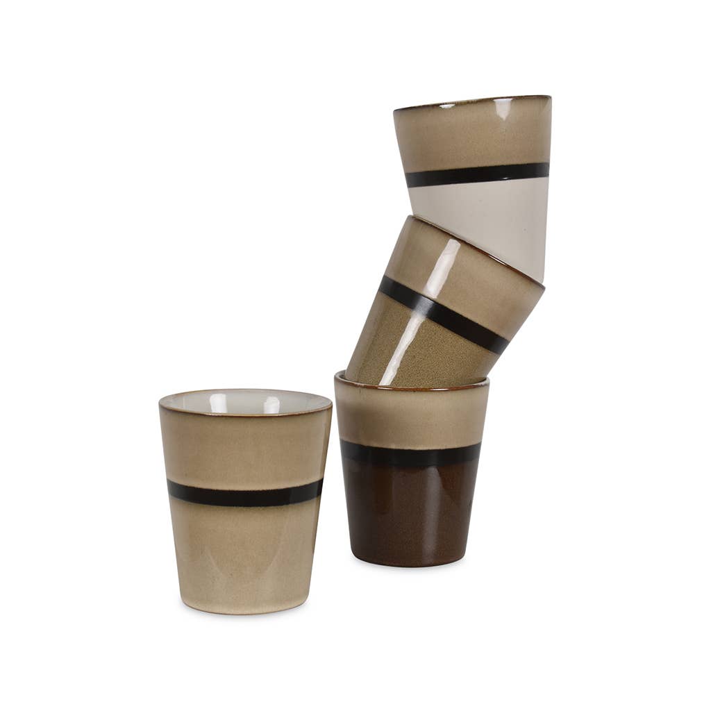 Set of 4 natural Lynx tumblers