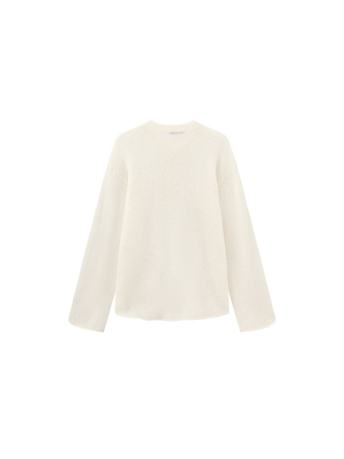Henley Neck Loose-Fit Long-Sleeve Cover-Up