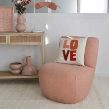 Load image into Gallery viewer, Eve Armchair with Powder Pink Bouclette
