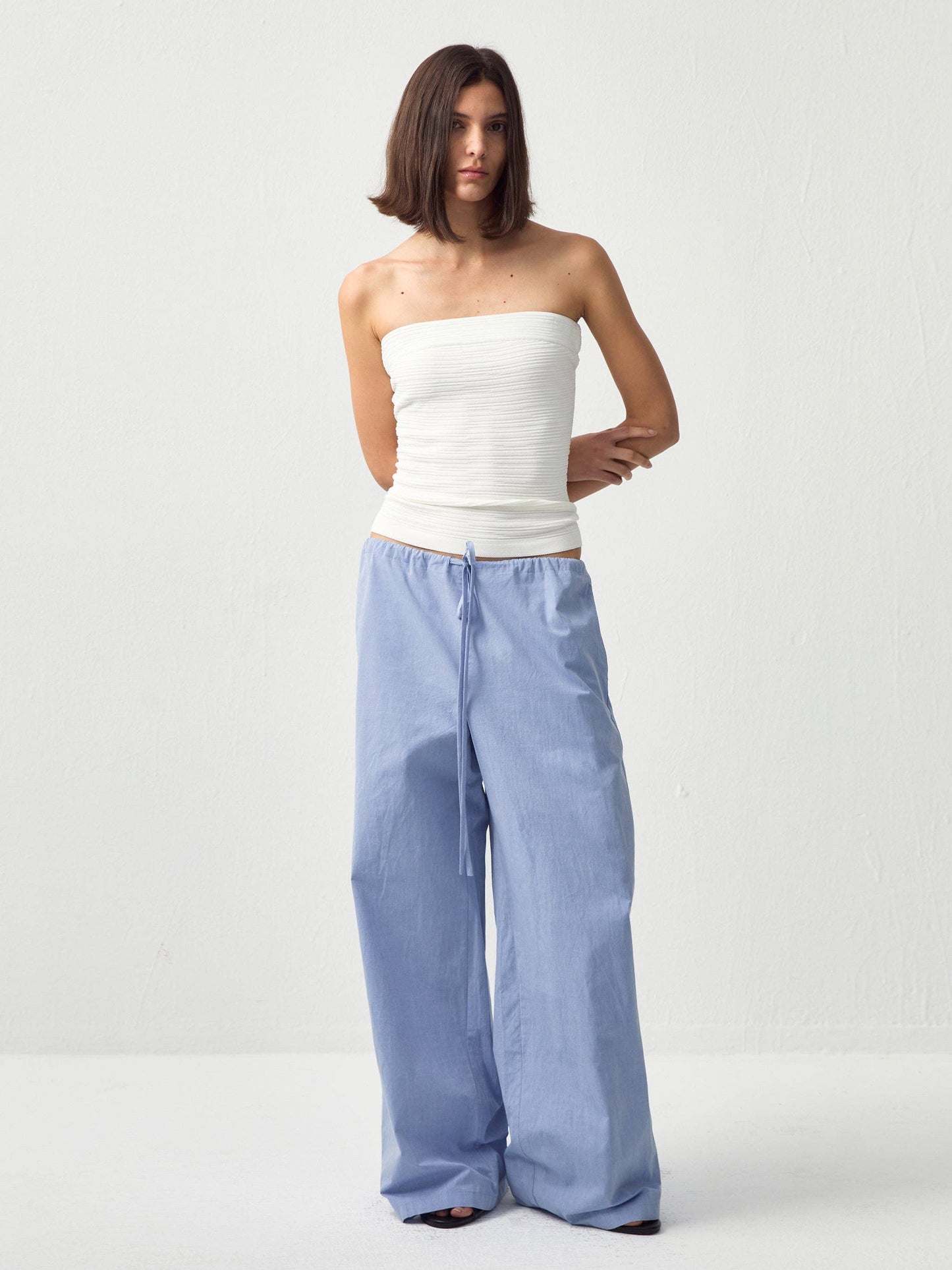 Relaxed Straight-Leg Cotton Trousers