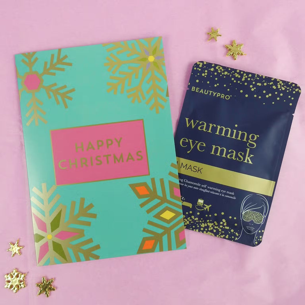Happy Christmas Card + Warming Eye Mask