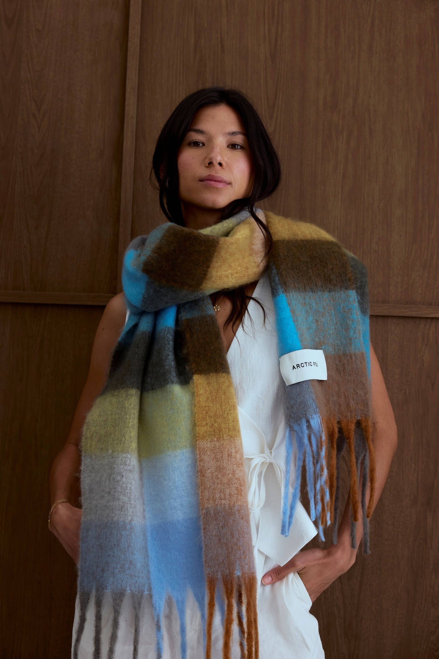The Reykjavik Scarf - 100% Recycled - Blue/Orange
