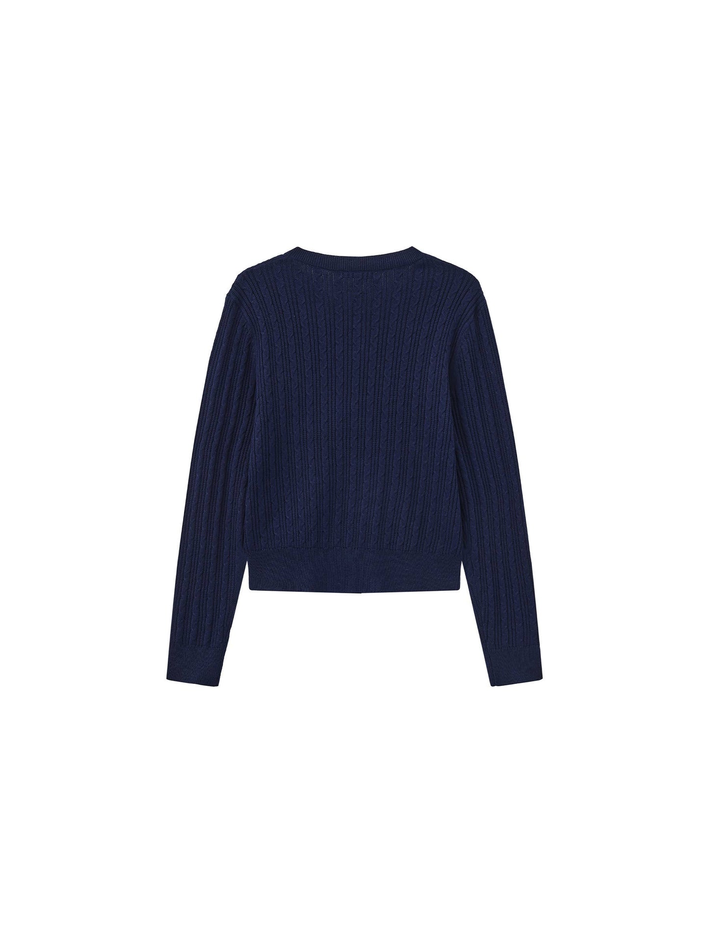 Cable-Knit Cropped Cardigan