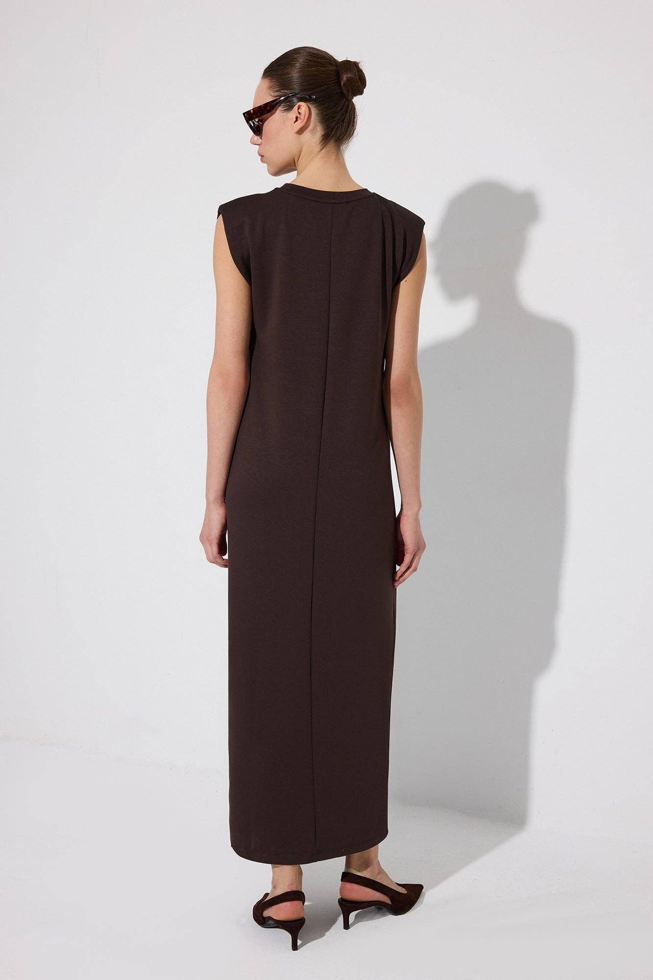 Crew Neck Padded Dress
