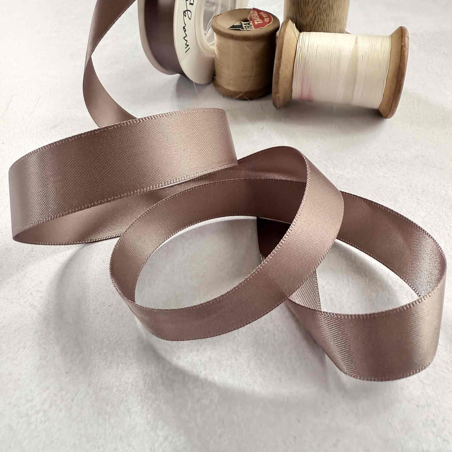 Chocolate Chip Satin Ribbon on 10 Meter Rolls
