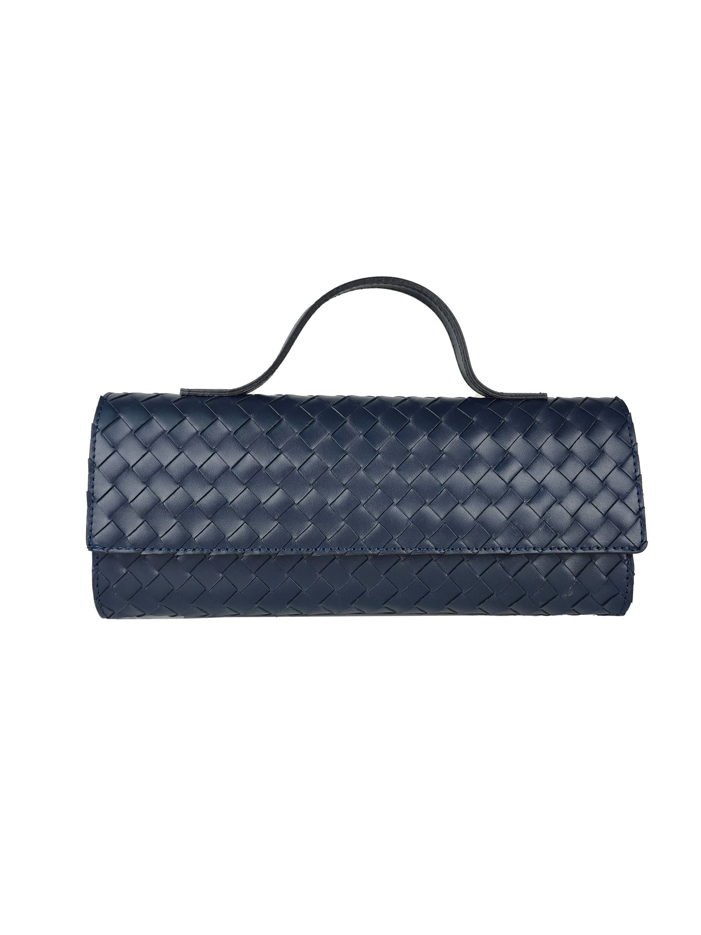 Woven leather bag