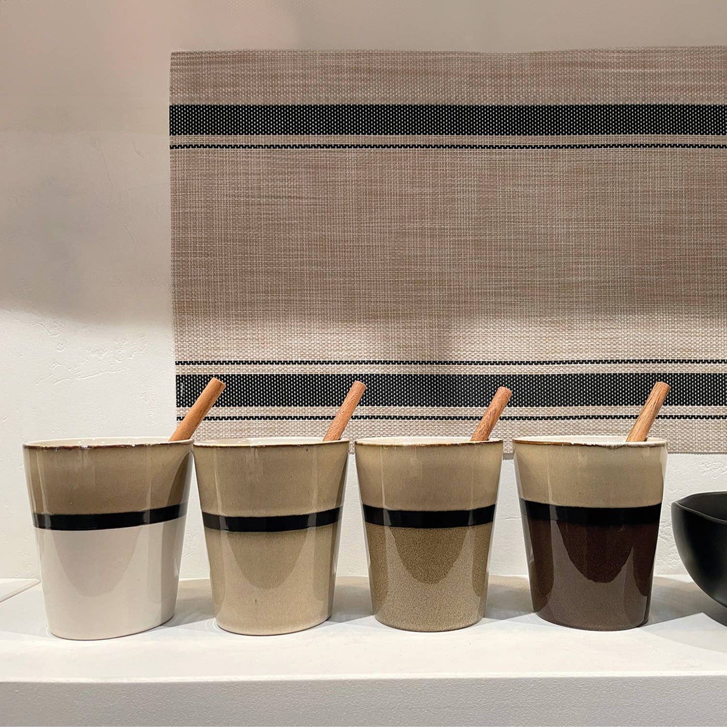 Set of 4 natural Lynx tumblers