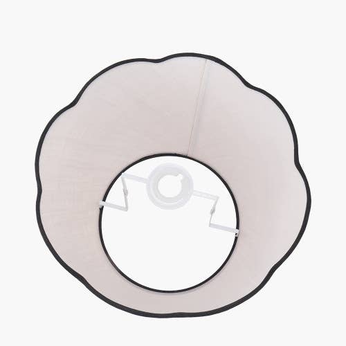 Cream Jute Scalloped Edge Lampshade - 35cm