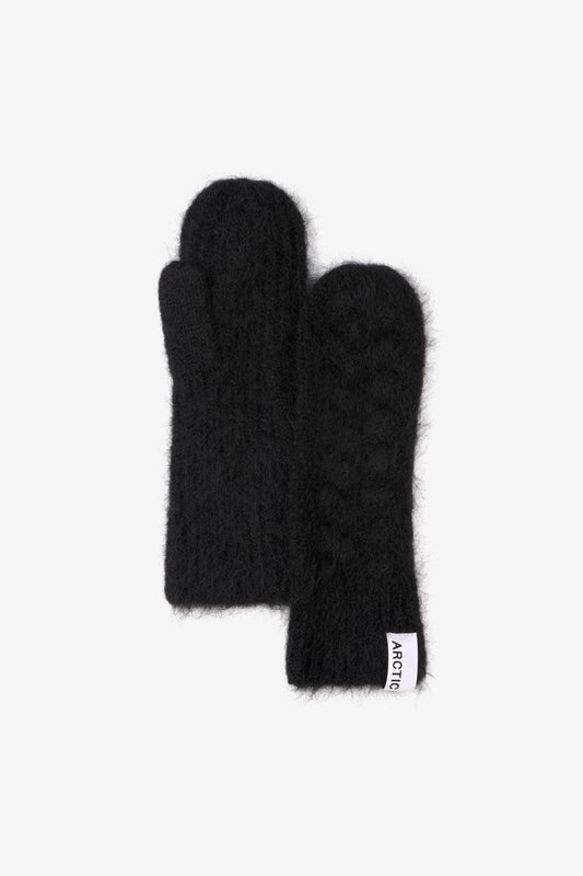 Mohair Mittens - Black - AW25
