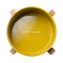 Load image into Gallery viewer, Dog Bowl with Wooden Stand - Yellow - MarramTrading.com

