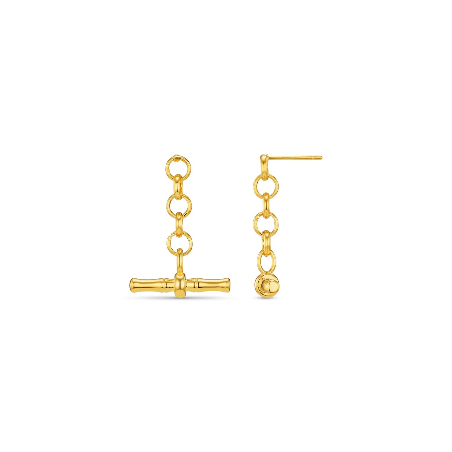 Chain & T-Bar Drop Earrings