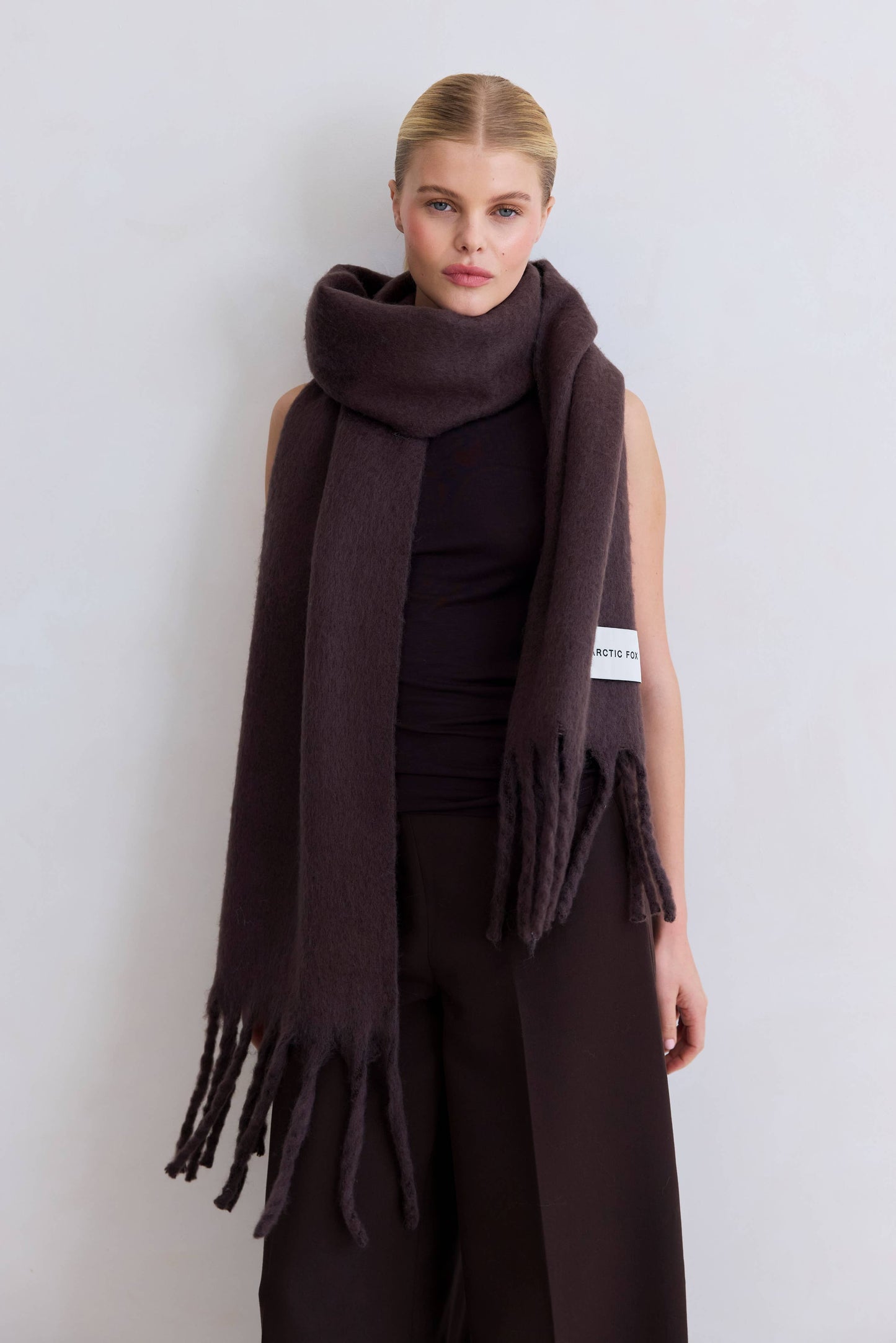 The Reykjavik Scarf - 100% Recycled - Ground Coffee - AW25