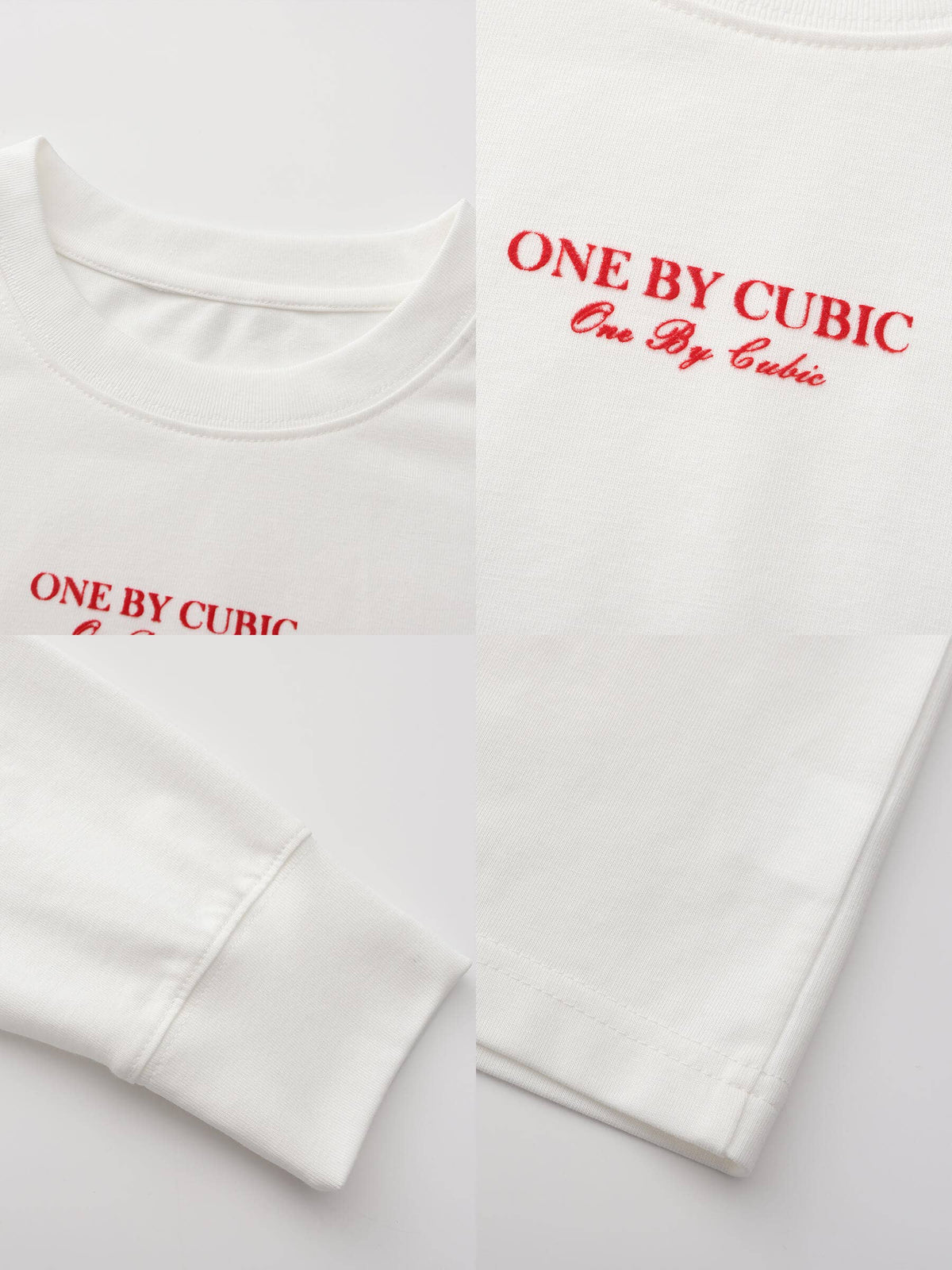 ONE BY CUBIC White Oversized Long Sleeved T-shirt