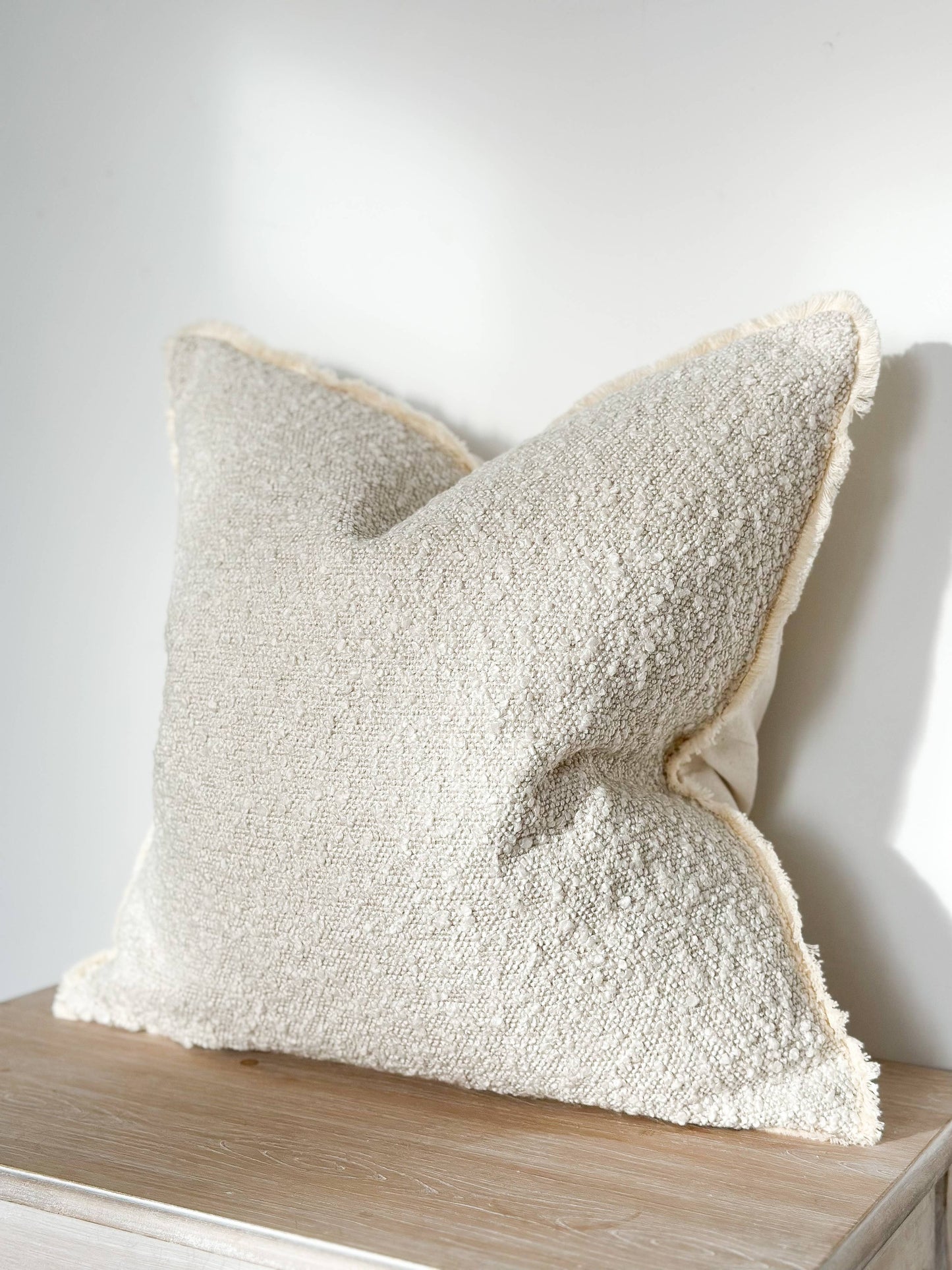 Sofia Boucle Cushion 65x65 – Cream