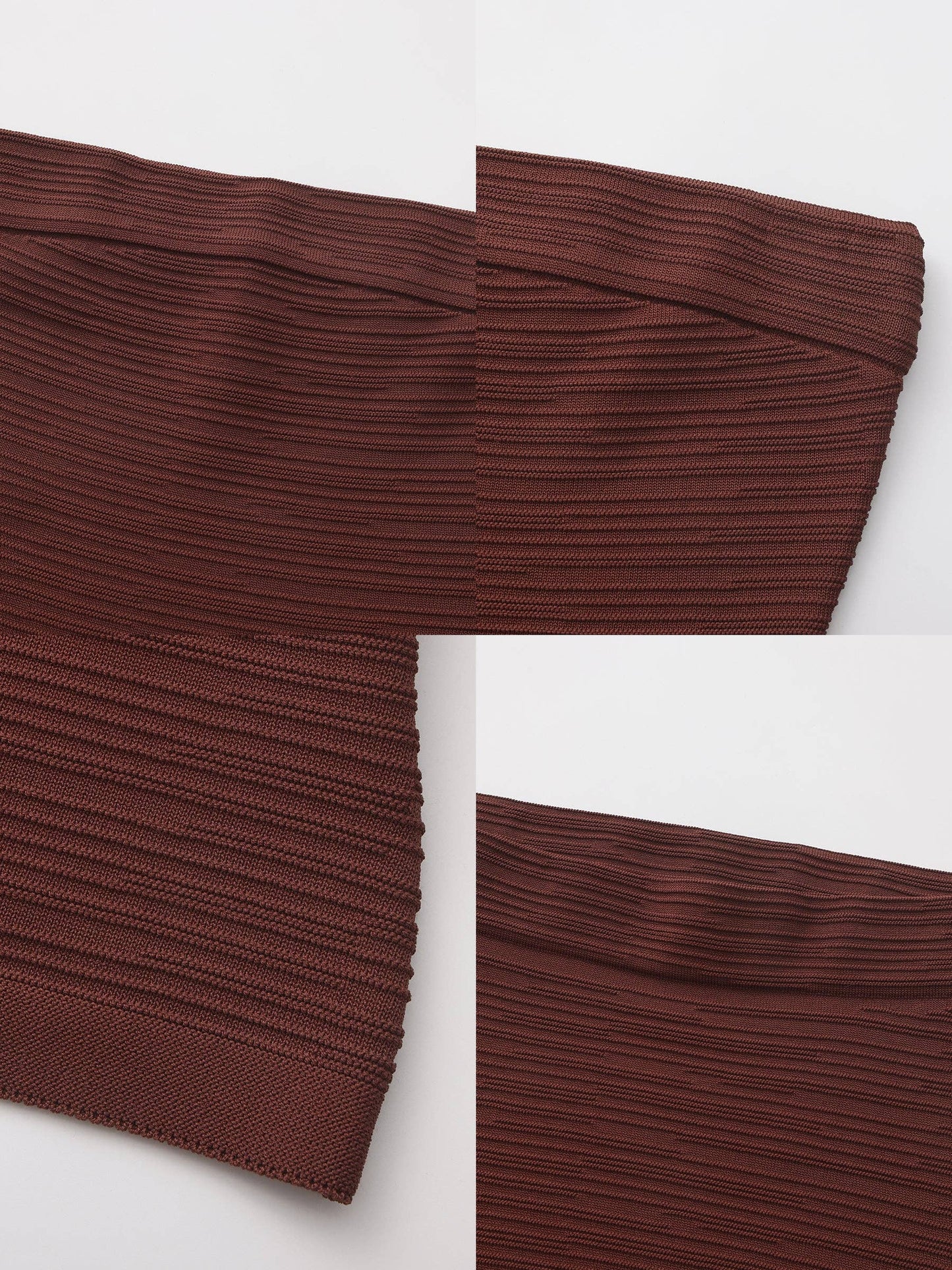 Sculpted Textured Fitted Knit Top