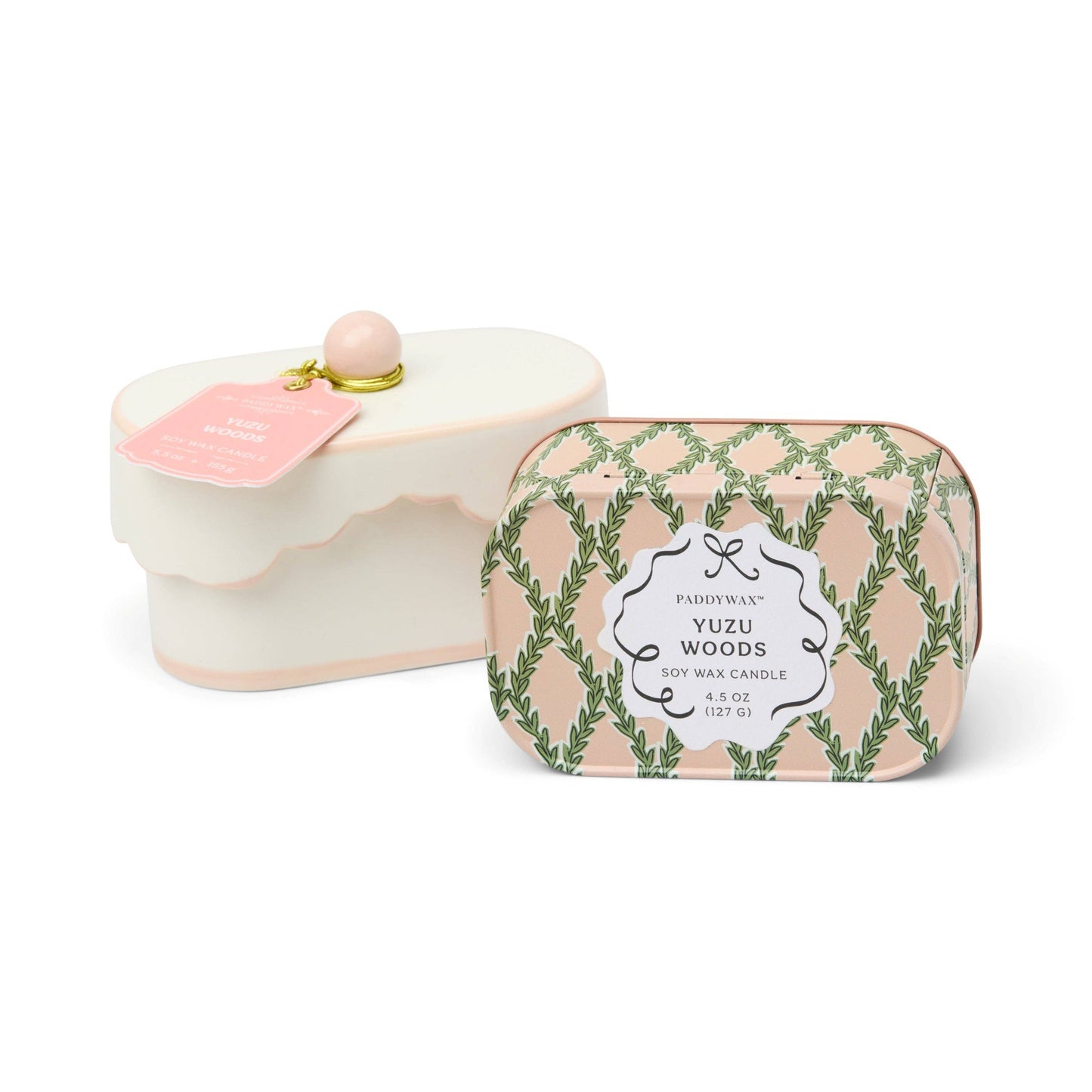Cherie 155g Ceramic Dish Candle - Pink - Yuzu Woods